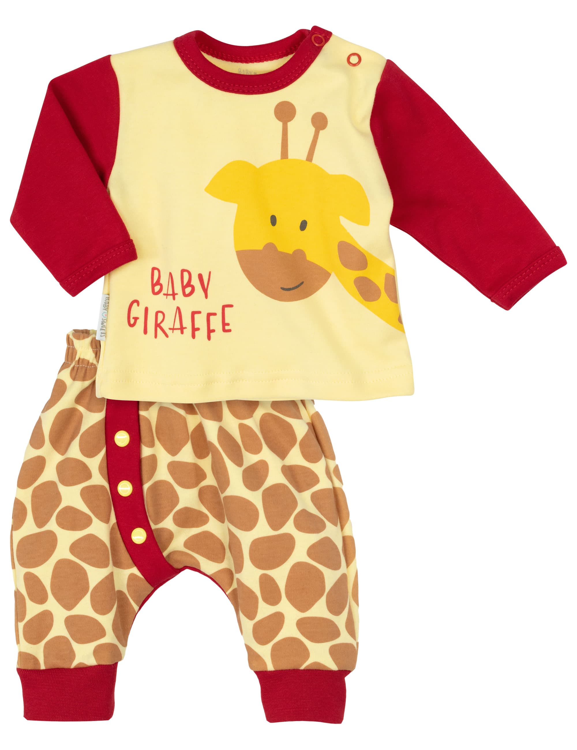 Baby Sweets 2 Teile Set Baby Giraffe gelb Newborn (56)