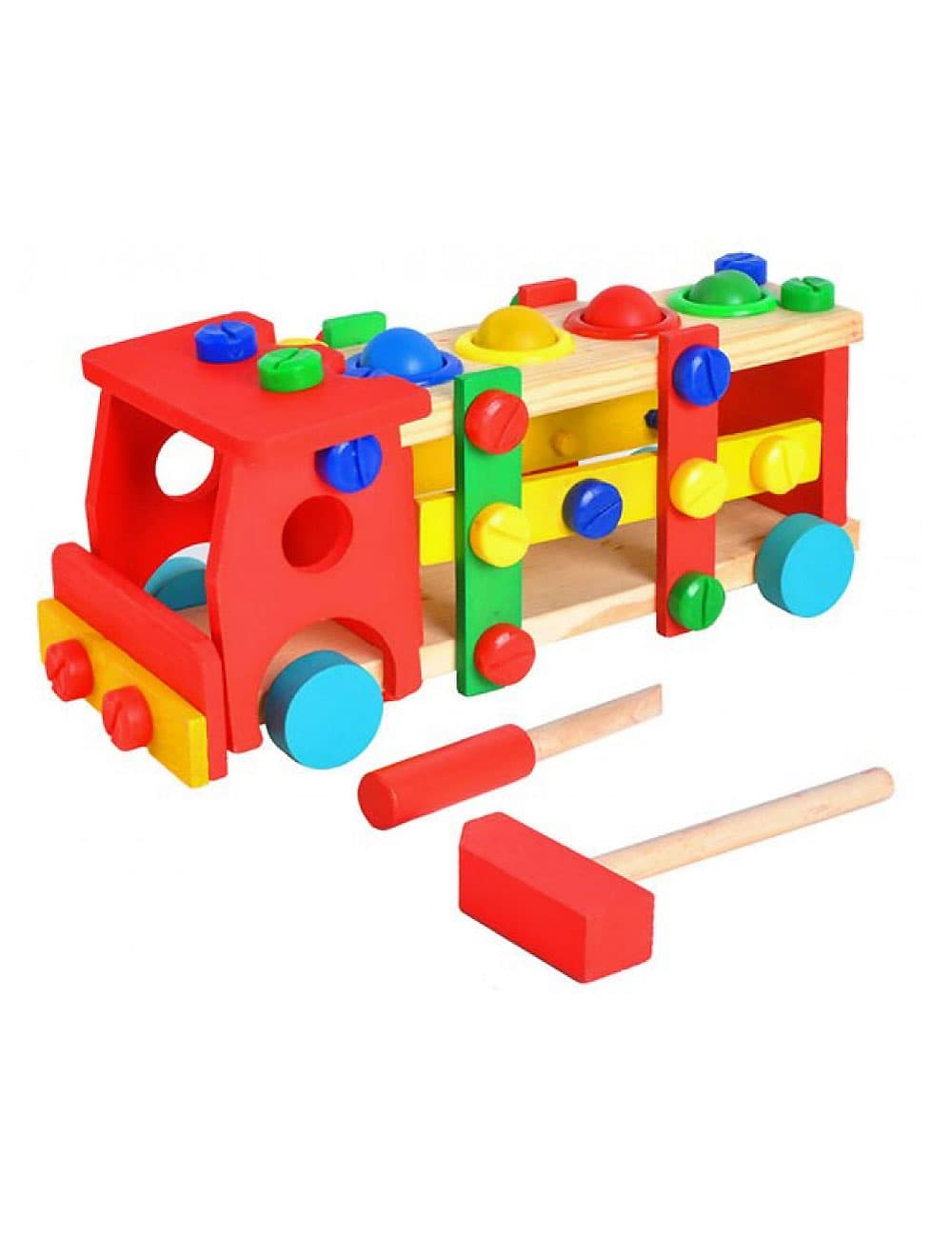 IsoTrade Spielzeug Lastwagen Holz bunt