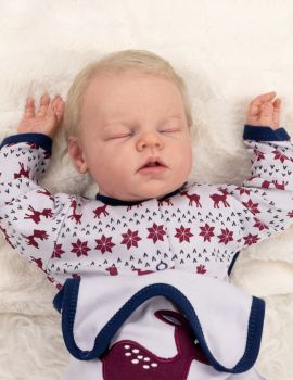 Baby Sweets 2 Teile Set Rentier Little Reindeer grau Newborn (56) - 8