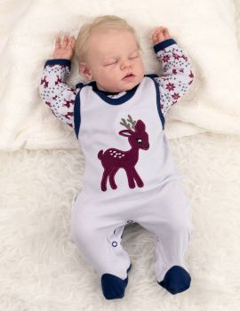 Baby Sweets 2 Teile Set Rentier Little Reindeer grau Newborn (56) - 3