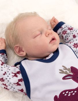 Baby Sweets 2 Teile Set Rentier Little Reindeer grau Newborn (56) - 4