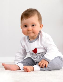 Baby Sweets 14 Teile Set I Love Mama & Papa weiß Newborn (56) - 14