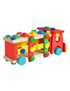 IsoTrade Spielzeug Lastwagen Holz bunt - 1