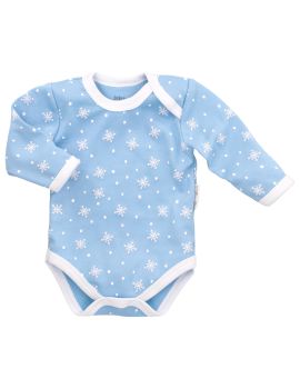 Baby Sweets 2 Teile Body Pinguin Let It Snow Schneeflocke blau 56 (Neugeborene) - 2