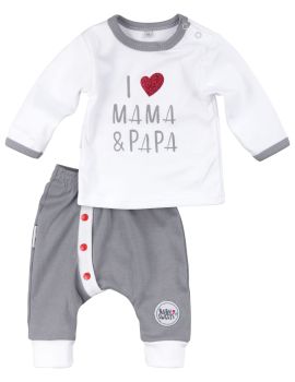 Baby Sweets 14 Teile Set I Love Mama & Papa weiß Newborn (56) - 2